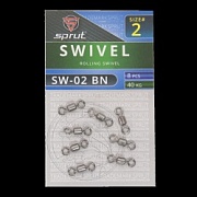 Вертлюг SPRUT SW-02 BN №2/40kg Rolling swivel (уп.8шт)