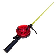 УДОЧКА зимняя "Техно" диам. 75, с пласт.ручк. (хлыст поликарб.) красная