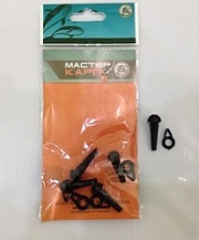 Конус силиконовый "Грибок"+кольцо пл. для карп.снасти черный (уп.5шт.)