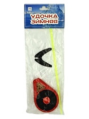 УДОЧКА зимняя "Балалайка" УС-2 (хлыст поликарб.) красная (индивид. пакет)