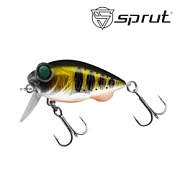 Воблер SPRUT Uma Chub 38F-GDN 38mm 5gr загл.0.1-0.2m floating