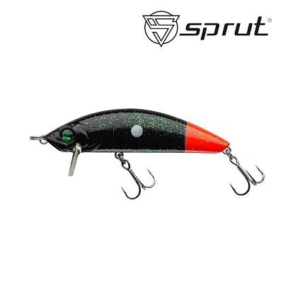 Воблер SPRUT Gurei 80F-BKOT 80mm 9.5gr загл.0,3-0,8m floating