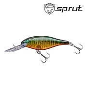 Воблер SPRUT Buri Shad 3D 70F-GGRT-3D 70mm 11gr загл. 2.0-3.0m floating