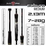 Спиннинг Sprut SABURO 213M 7-28g 8-16lb SS702MFS