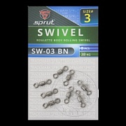 Вертлюг SPRUT SW-03 BN №3/38kg Roulette body rolling swivel (уп.8шт)