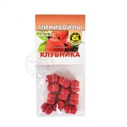 Минибойлы на резиночке d-8*14мм КЛУБНИКА (уп.10шт)