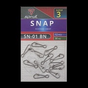 Карабин SPRUT SN-01 BN №3/30kg Hooked snap (уп.12шт)
