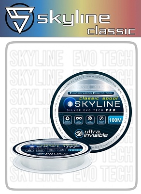 Леска SPRUT SKYLINE FC Evo Tech Classic 100m SILVER 0.235mm 6.60kg