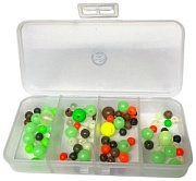 Набор силиконовых бусин в коробочке КМ1 (130*60*25мм)