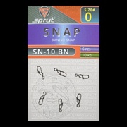 Карабин SPRUT SN-10 BN №0/10kg Danish snap (уп.6шт)