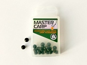 СТОПОР БУСИНА d6 (коробочка) ЗЕЛЁНАЯ для лески,плетёнки(уп.20шт.)