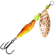 Блесна AQUA FISH LONG EXTRA-1, вес-9,0g, лепесток №1 (медь), цвет тела 05 (жел-оранж флюр, медь) 124183