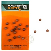 Бусина (пакет) d.6 КОРИЧНЕВАЯ(силикон) (уп/20шт)