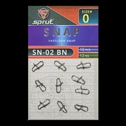 Карабин SPRUT SN-02 BN №0/12kg Fastlock snap (уп.10шт)