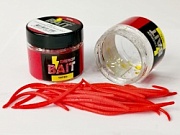 Искусств. насадка "ENERGY BAIT" ЧЕРВЬ (L) 7,6см, цв. красный, ароматизир. (30шт)