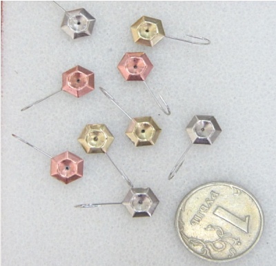 Мормышка паяная (уп.20шт) 1,0 гр  НИКЕЛЬ тип-203