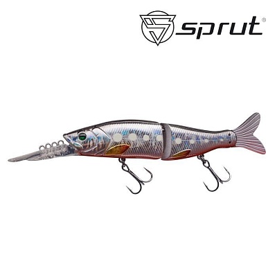 Воблер SPRUT Shiruba 125F-SBK1-UV 125mm 25gr загл. 2.0-3.0m floating
