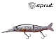 Воблер SPRUT Shiruba 125F-SBK1-UV 125mm 25gr загл. 2.0-3.0m floating