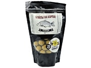 Бойлы пылящие НА КАРПА! 300гр (lock пакет) d-20мм "ВАНИЛЬ"