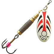 Блесна AQUA VELTIC  9,0g, лепесток № 2, цвет 09 (серебро, красный, черный) 100286