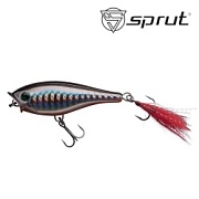 Воблер SPRUT Wairudo Pop 60TW-SBK 60mm 6.2gr top water