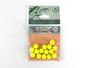 Бусина (пакет) d.7 ЖЕЛТАЯ (силикон) (уп/15шт)