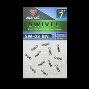 Вертлюг SPRUT SW-03 BN №7/20kg Roulette body rolling swivel (уп.12шт)