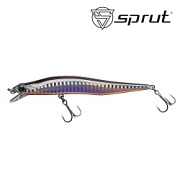 Воблер SPRUT Unagi 110F-SBK 110mm 11.5gr загл.0.5-1.0m floating