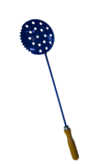 ЧЕРПАК для льда (окрашенный) с деревянной ручкой, синий