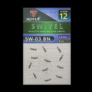 Вертлюг SPRUT SW-03 BN №12/8kg Roulette body rolling swivel (уп.12шт)