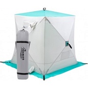 Палатка зимняя Куб 1,5х1,5 бирюза/серая PREMIER (PR-ISC-150BG)