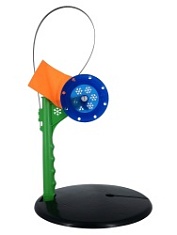 Жерлица "СНЕЖИНКА" со стопором, катушка d.85, Зеленая стойка, дно d200