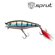 Воблер SPRUT Aji Pop 75TW-SBGP 75mm 8.5gr top water
