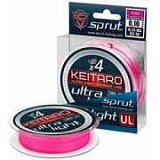 Шнур SPRUT KEITARO Ultra Light Braided Line х 4 Pink 95m 0.06mm 4.95kg