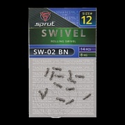 Вертлюг SPRUT SW-02 BN №12/8kg Rolling swivel (уп.14шт)