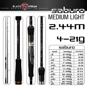 Спиннинг Sprut SABURO 244ML 4-21g 6-12lb SS802MLFS