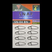 Карабин SPRUT SN-04 BN №4/40kg New hooked snap (уп.8шт)