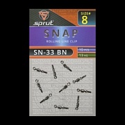 Вертлюг SPRUT SN-33 BN №8/13kg Rollihg line clip (уп.10шт)