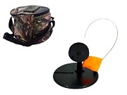 Набор жерлиц (10шт) с прямой стойкой с кат. цв.черный в СУМКЕ