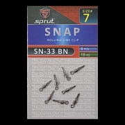 Вертлюг SPRUT SN-33 BN №7/18kg Rollihg line clip (уп.8шт)