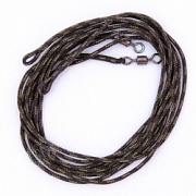 ЛП70-В (черный) Лидкор с петлей для карп. монтажей с глухим вертлюгом 70см (уп.2шт.)