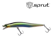 Воблер SPRUT Unagi 110F-SGRBK 110mm 11.5gr загл.0.5-1.0m floating