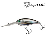 Воблер SPRUT Kabuto 75F-SBK 75mm 25gr загл. 3.0-5.0m floating