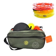 Набор жерлиц (10шт) с угл. стойкой с кат. цв.ассорти d.85 ОСНАЩЕННЫХ в сумке "ЩУКАРЬ"