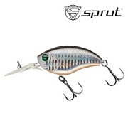 Воблер SPRUT Shebi D 64F-SBK 64mm 20gr загл.1,0-2,0m floating