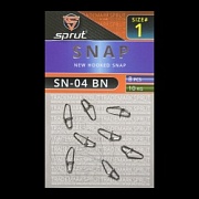 Карабин SPRUT SN-04 BN №1/10kg New hooked snap (уп.8шт)