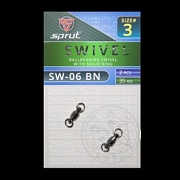 Вертлюг SPRUT SW-06 BN №3/35kg Ballbearing swivel with solid ring (уп.2шт)