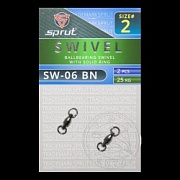 Вертлюг SPRUT SW-06 BN №2/25kg Ballbearing swivel with solid ring (уп.2шт)