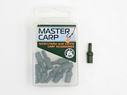 Стопор-отбойник с бусинкой (коробочка) L-17мм ЗЕЛЕНЫЙ для карп.снасти (уп.10шт.)