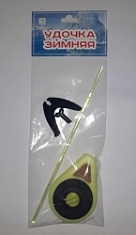 УДОЧКА зимняя "Балалайка" УС-2 (хлыст поликарб.) жёлтая (индивид. пакет)